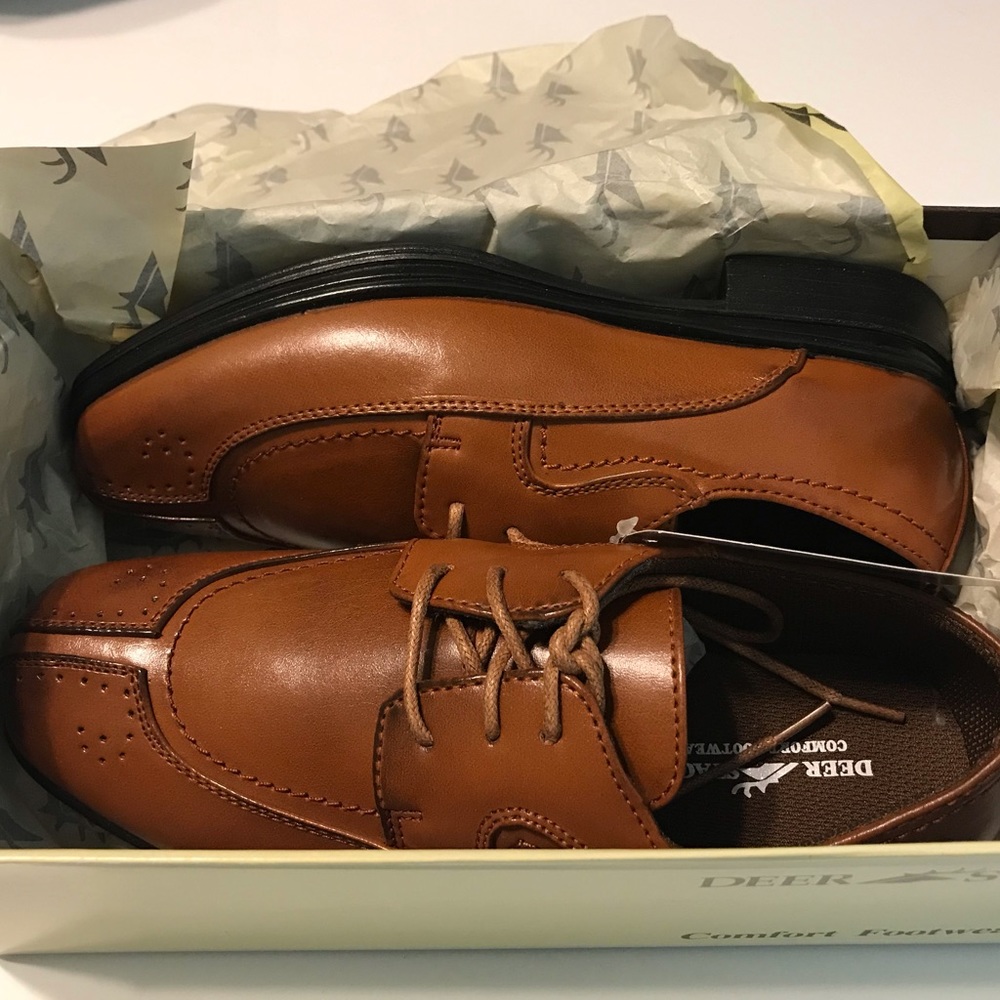 Deer Stags Comfort Footwear Boys Dress Shoes